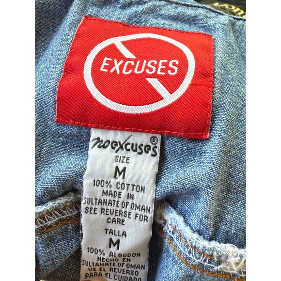 Vintage Y2K Women's No Excuses Denim Sleeveless Maxi Button Up Blue Dress Size M - Picture 8 of 8